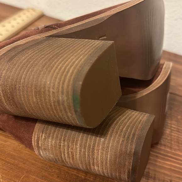 UGG Maeva Knee High Pull-On Whipstitching Leather Boot Mahogany Suede - Picture 8 of 8